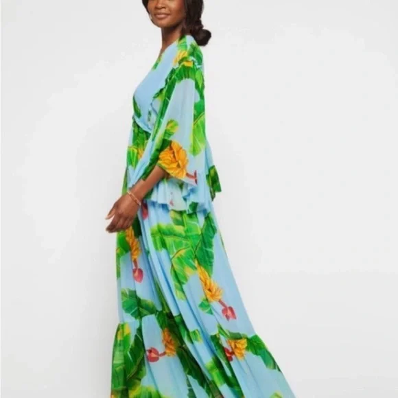 Farm Rio banana dress butterfly sleeves size medium - Picture 5 of 6